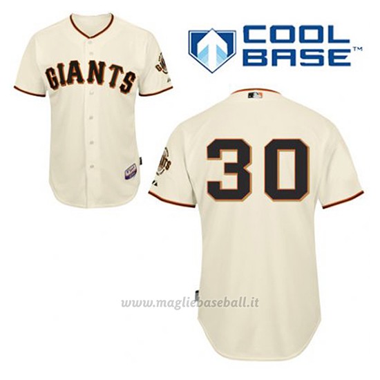 Maglia Baseball Uomo San Francisco Giants Orlando Cepeda 30 Crema 1ªCool Base